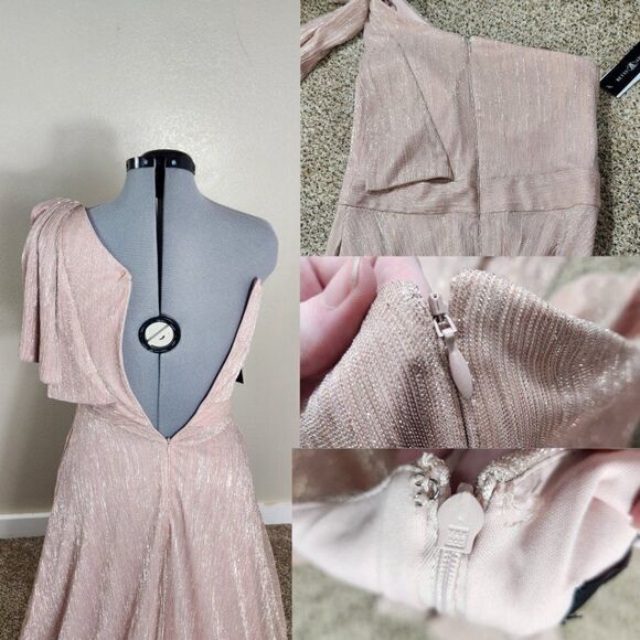 Betsy & Adam Metallic Evening Gown Size 8 - Picture 10 of 16